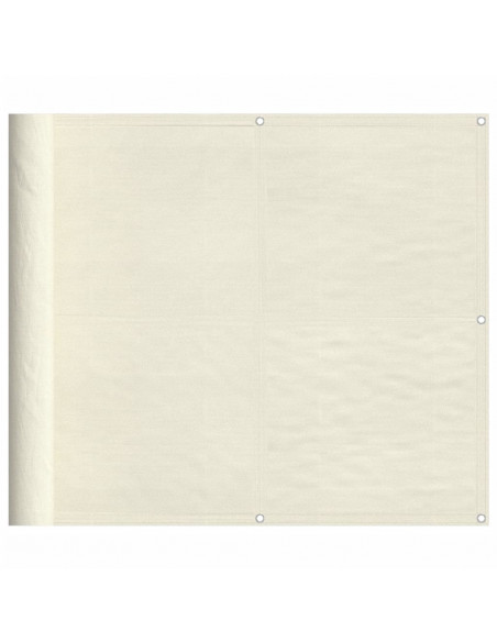 Paravento da Balcone Crema 90x800 cm 100% Poliestere Oxford