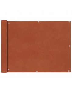 Paravento da Balcone in Tessuto Oxford 90x600 cm Terracotta 2