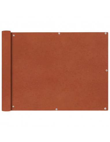 Paravento da Balcone in Tessuto Oxford 90x600 cm Terracotta
