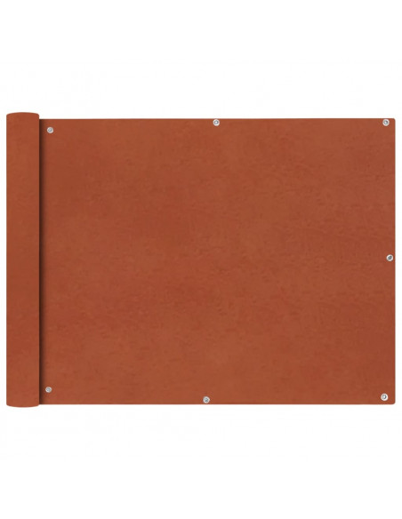 Paravento da Balcone in Tessuto Oxford 90x600 cm Terracotta