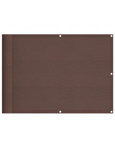 Paravento da Balcone Marrone 75x1000 cm 100% Poliestere Oxford