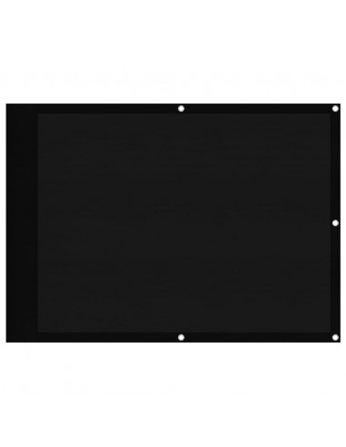 Paravento da Balcone Nero 75x800 cm 100% Poliestere Oxford