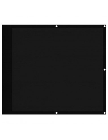 Paravento da Balcone Nero 90x800 cm 100% Poliestere Oxford