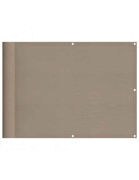 Paravento da Balcone Tortora 75x1000 cm 100% Poliestere Oxford