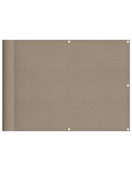 Paravento da Balcone Tortora 75x700 cm 100% Poliestere Oxford