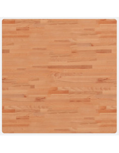 Piano per Tavolo 90x90x4 cm Quadrato Legno Massello di Faggio 2