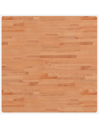 Piano per Tavolo 90x90x4 cm Quadrato Legno Massello di Faggio