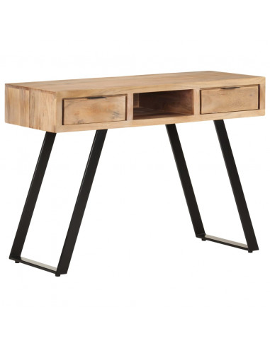 Scrivania 107x45x79 cm Legno Massello d'Acacia con Spigoli Vivi