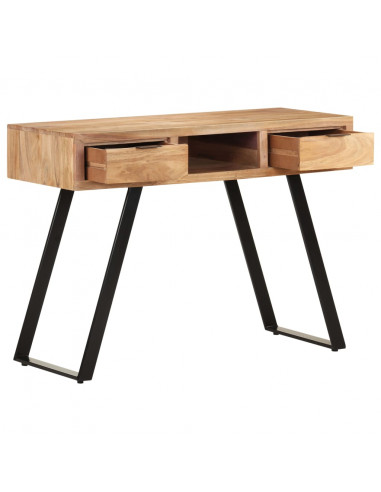 Scrivania 107x45x79 cm Legno Massello d'Acacia con Spigoli Vivi