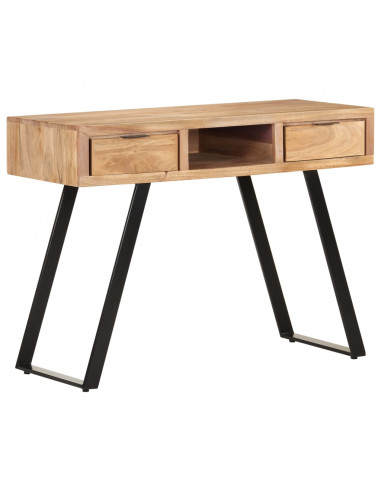 Scrivania 107x45x79 cm Legno Massello d'Acacia con Spigoli Vivi