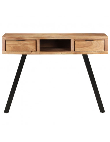 Scrivania 107x45x79 cm Legno Massello d'Acacia con Spigoli Vivi