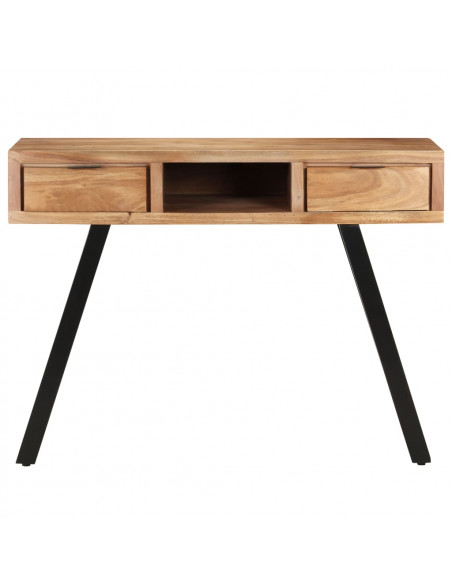 Scrivania 107x45x79 cm Legno Massello d'Acacia con Spigoli Vivi