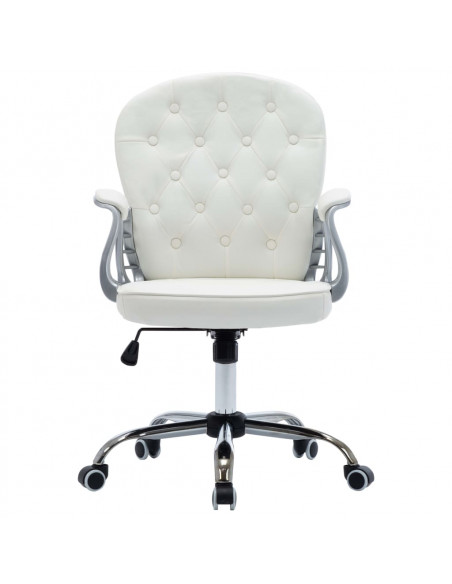 Sedia da Ufficio Girevole Bianca in Similpelle