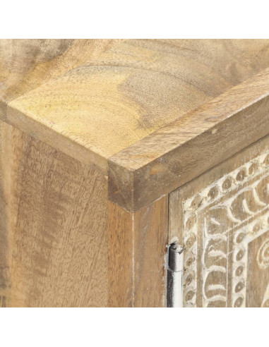 Tavolino da Salotto 90x50x35 cm in Legno Massello di Mango