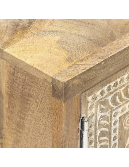 Tavolino da Salotto 90x50x35 cm in Legno Massello di Mango