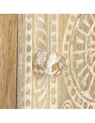 Tavolino da Salotto 90x50x35 cm in Legno Massello di Mango