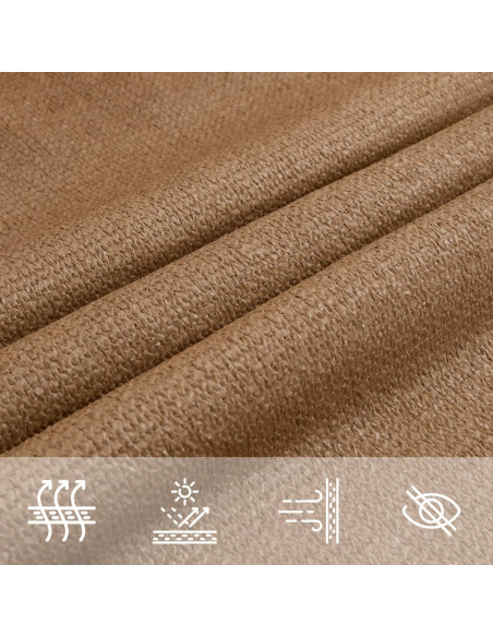 Vela Parasole 160 g/m² Grigio Talpa 3x3x3 m in HDPE