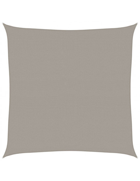 Vela Parasole 160 g/m² Quadrata Grigio Chiaro 6x6 m in HDPE