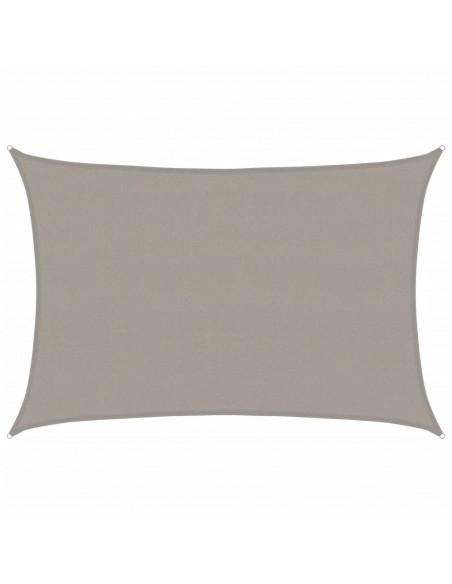 Vela Parasole 160 g/m² Rettangolare Grigio Chiaro 4x5 m in HDPE