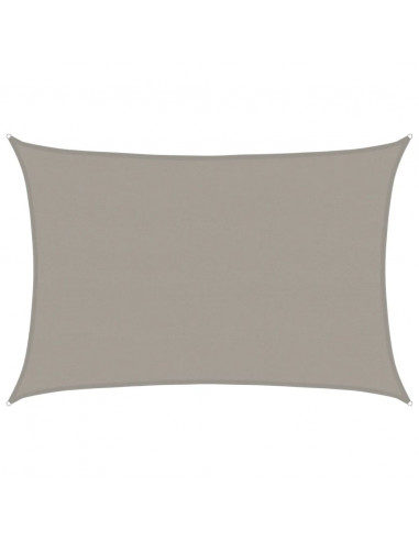 Vela Parasole 160 g/m² Rettangolare Grigio Chiaro 5x6 m in HDPE