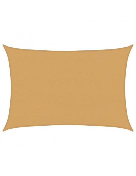 Vela Parasole 160 g/m² Rettangolare Sabbia 4x6 m in HDPE