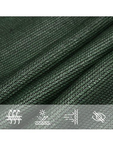 Vela Parasole 160 g/m² Verde Scuro 2,5x2,5x3,5 m in HDPE