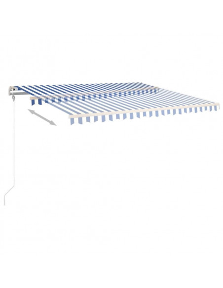Tenda da Sole Retrattile Automatica 400x350 cm Blu e Bianca