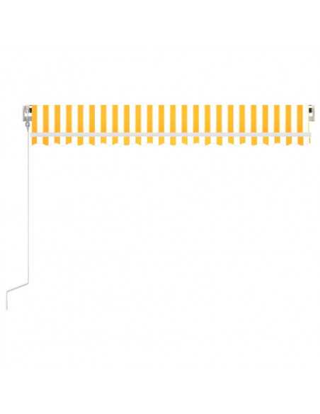 Tenda da Sole Retrattile Automatica 400x350 cm Gialla e Bianca