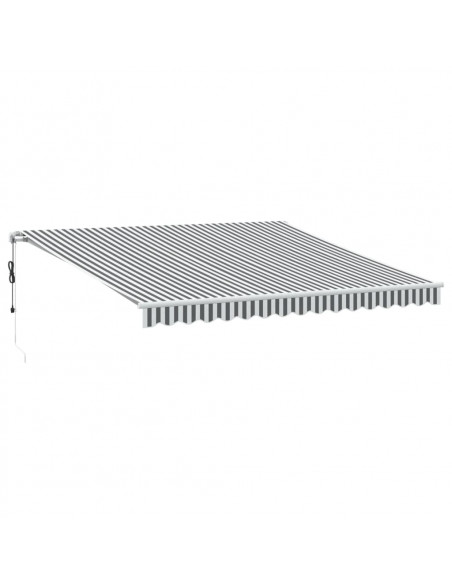 Tenda Sole Retrattile Automatica 400x350 cm Antracite e Bianco