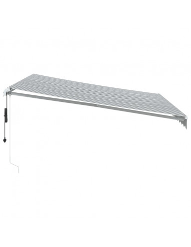 Tenda Sole Retrattile Automatica 400x350 cm Antracite e Bianco