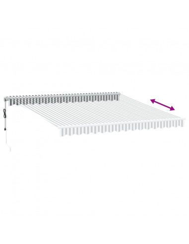 Tenda Sole Retrattile Automatica 400x350 cm Antracite e Bianco