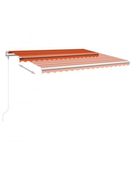 Tenda Sole Retrattile Automatica 400x350 cm Arancione e Marrone