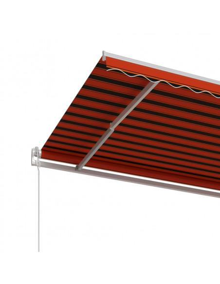 Tenda Sole Retrattile Automatica 400x350 cm Arancione e Marrone