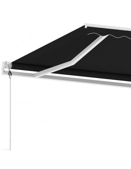 Tenda Sole Retrattile Automatica con Palo 400x350 cm Antracite