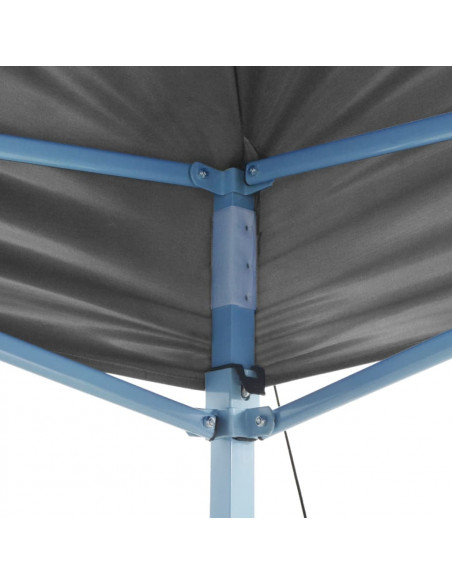 Tendone per Feste Pieghevole Pop-Up con 2 Pareti 3x3m Antracite