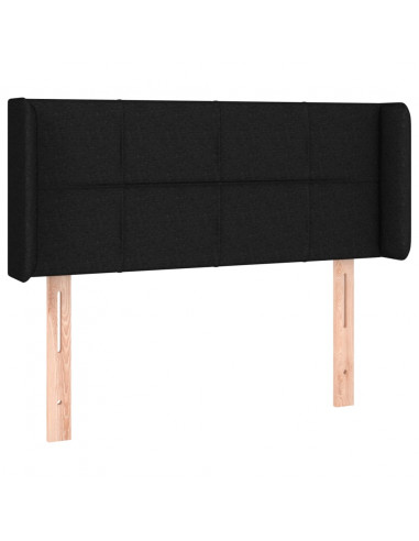 Testiera a LED Nera 103x16x78/88 cm in Tessuto