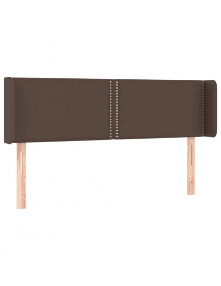 Testiera ad Orecchio Marrone 147x16x78/88 cm in Similpelle
