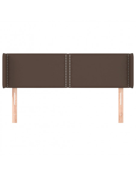 Testiera ad Orecchio Marrone 147x16x78/88 cm in Similpelle