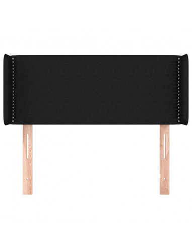 Testiera ad Orecchio Nera 103x16x78/88 cm in Tessuto
