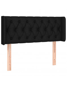 Testiera ad Orecchio Nera 103x16x78/88 cm in Tessuto 2