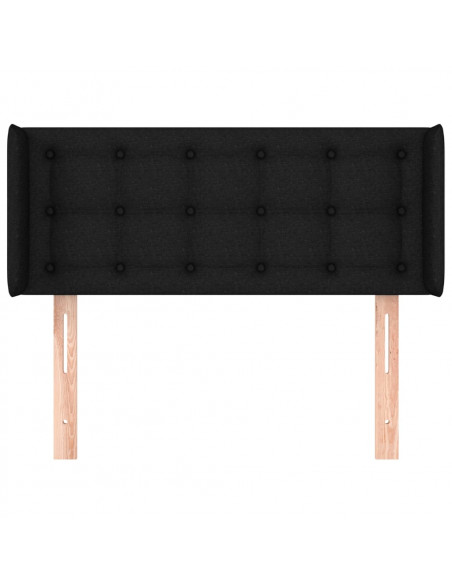 Testiera ad Orecchio Nera 103x16x78/88 cm in Tessuto