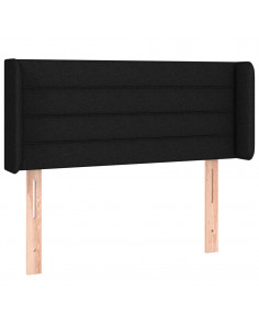 Testiera ad Orecchio Nera 83x16x78/88 cm in Tessuto 2