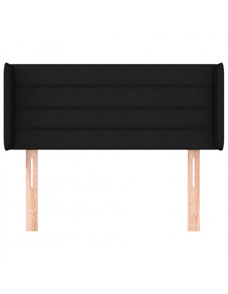 Testiera ad Orecchio Nera 83x16x78/88 cm in Tessuto