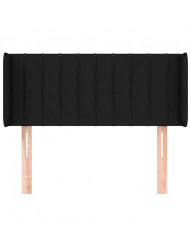 Testiera ad Orecchio Nera 83x16x78/88 cm in Tessuto