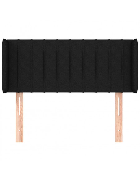 Testiera ad Orecchio Nera 83x16x78/88 cm in Tessuto