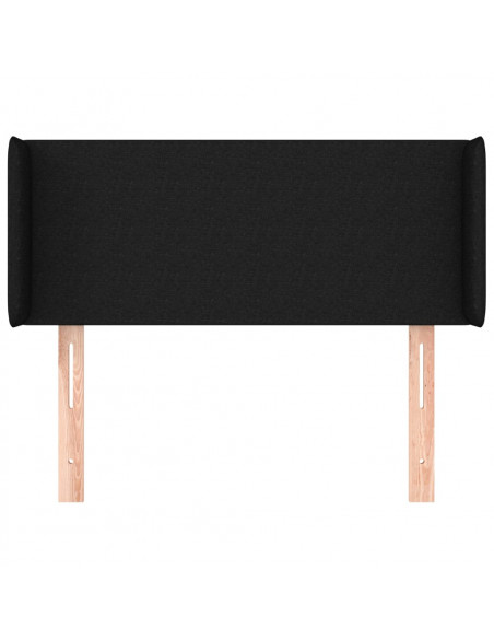 Testiera ad Orecchio Nera 83x16x78/88 cm in Tessuto
