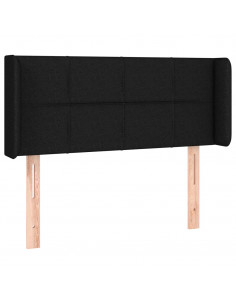 Testiera ad Orecchio Nera 93x16x78/88 cm in Tessuto 2