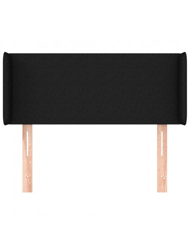 Testiera ad Orecchio Nera 93x16x78/88 cm in Tessuto