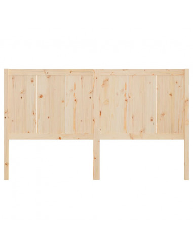 Testiera per Letto 125,5x4x100 cm in Legno Massello di Pino