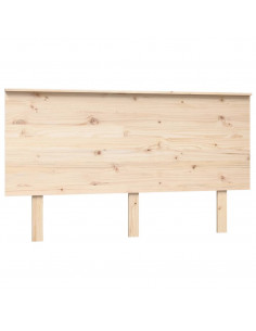 Testiera per Letto 144x6x82,5cm Legno Massello di Pino 2